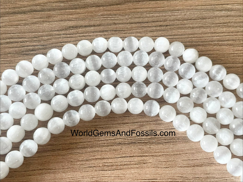 Selenite Beads 8mm