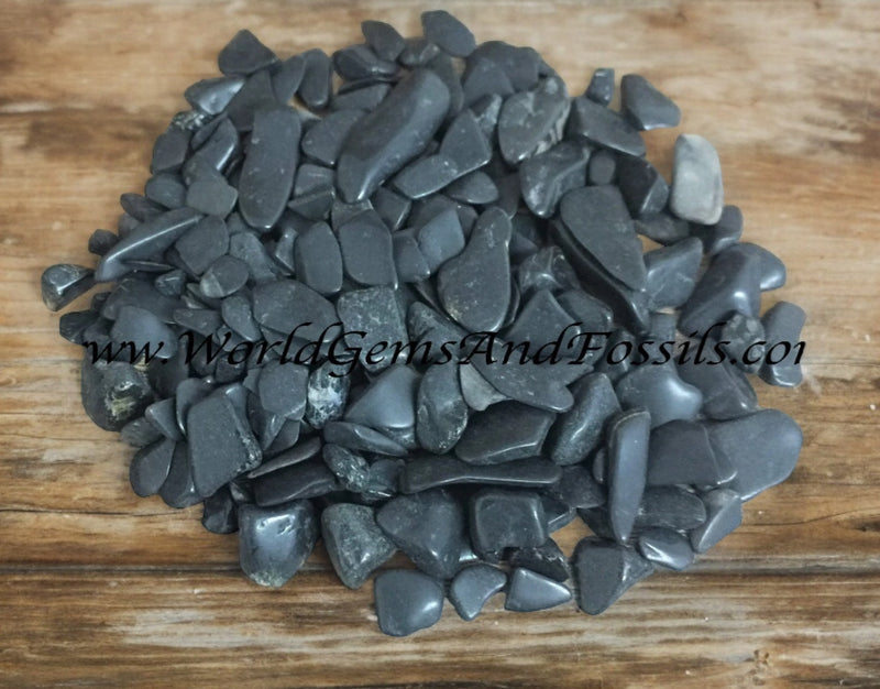 Black Agate Chip Stones 7-10mm 1 lb