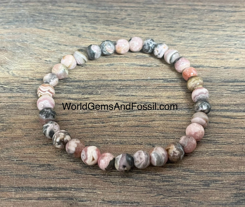 Rhodochrosite Bracelet 6mm "A"