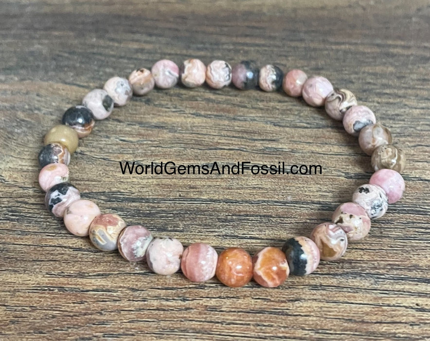 Rhodochrosite Bracelet 6mm "A"