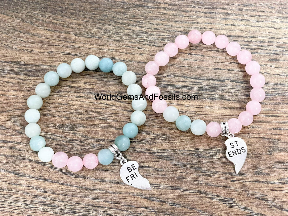 Amazonite Rose Quartz Bracelet Best Friend