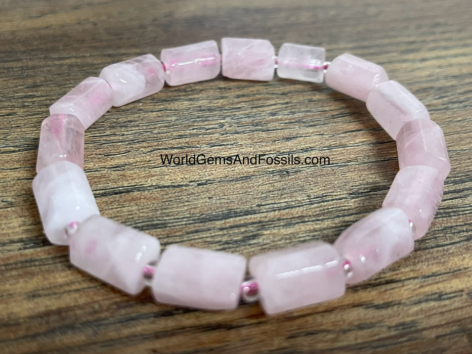 Rose Quartz Bracelet Cylinder