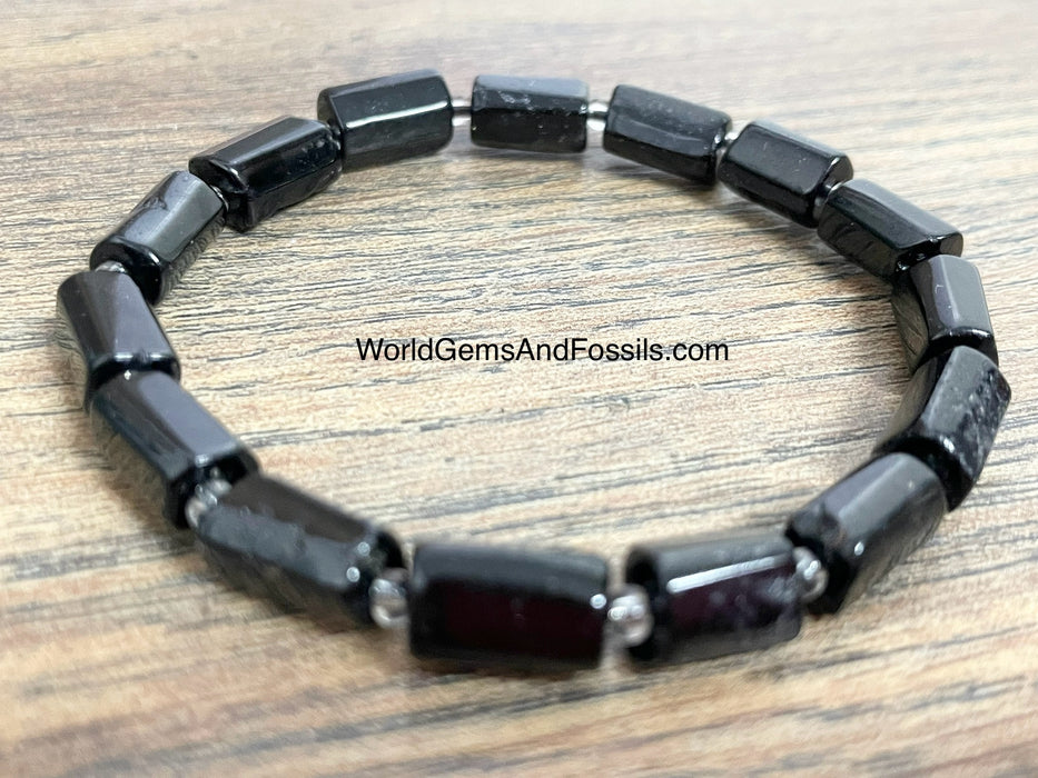 Black Tourmaline Bracelet Cylinder