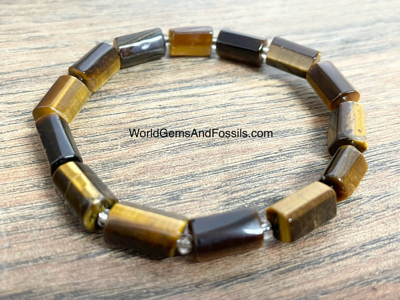 Yellow Tiger Eye Bracelet Cylinder