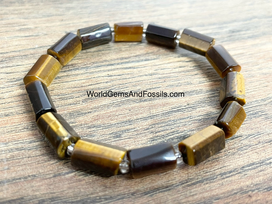 Yellow Tiger Eye Bracelet Cylinder