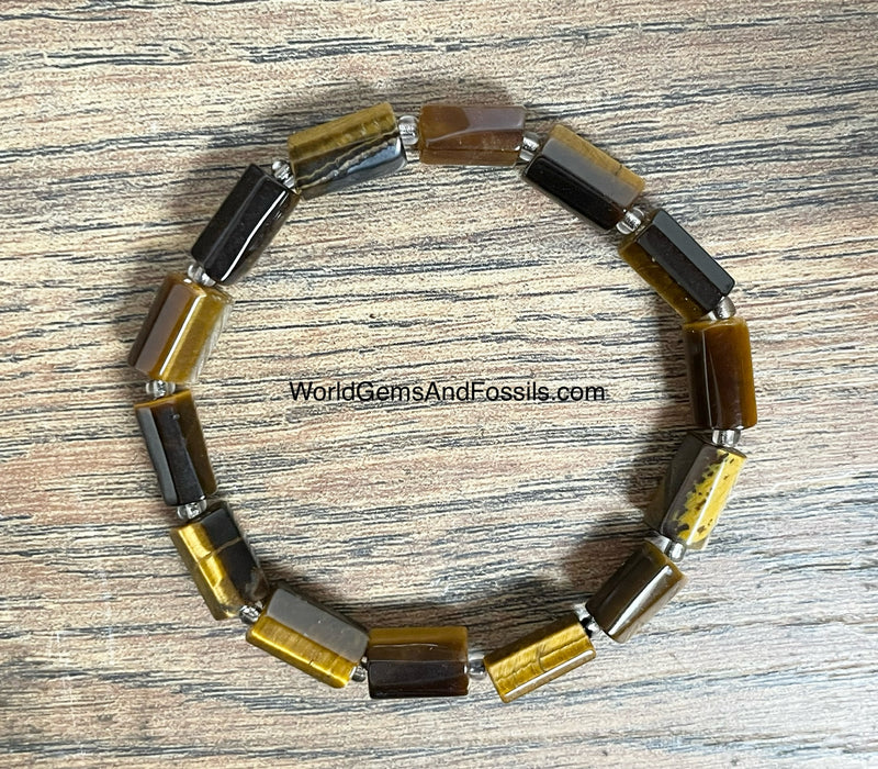 Yellow Tiger Eye Bracelet Cylinder