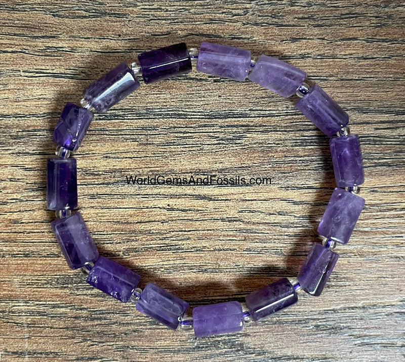 Amethyst Bracelet Cylinder