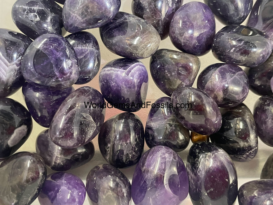 Amethyst Tumbled Stone Dark 1 lb