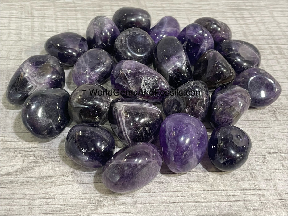 Amethyst Tumbled Stone Dark 1 lb