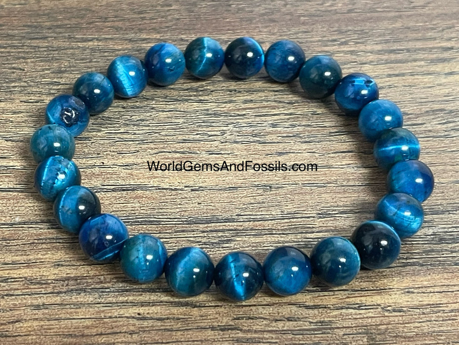 Blue Tiger Eye Bracelet 8mm