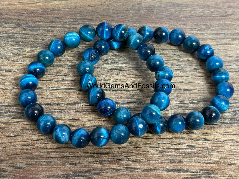 Blue Tiger Eye Bracelet 8mm