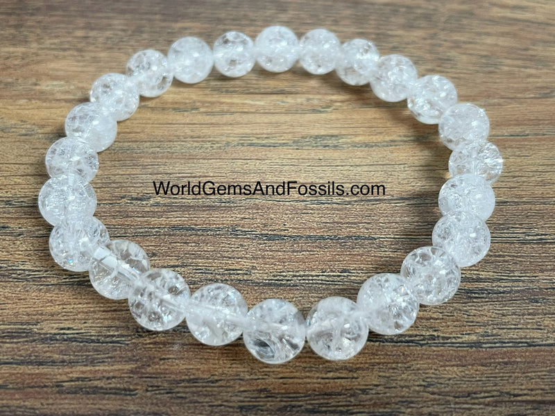 Crackled Quartz Bracelet 8mm