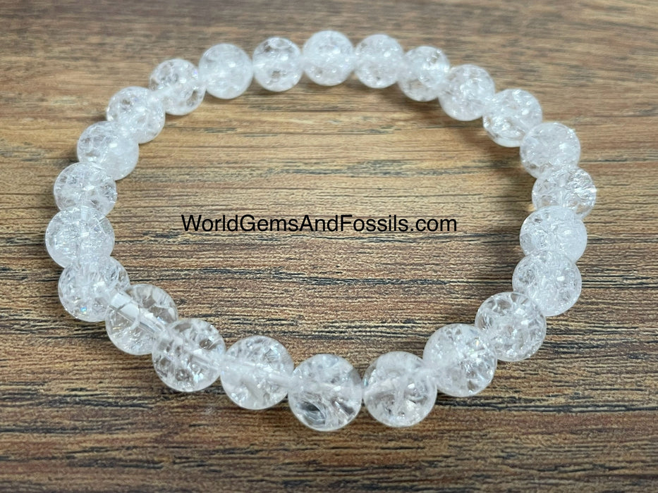 Crackled Quartz Bracelet 8mm