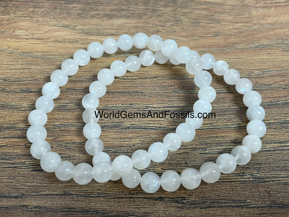 White Jade Bracelet 8mm