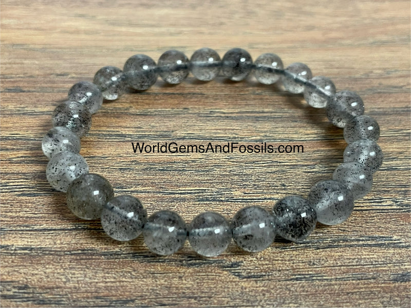 Black Strawberry Quartz Bracelet 8mm