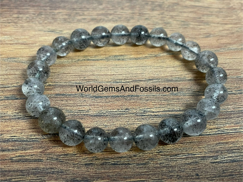 Black Strawberry Quartz Bracelet 8mm