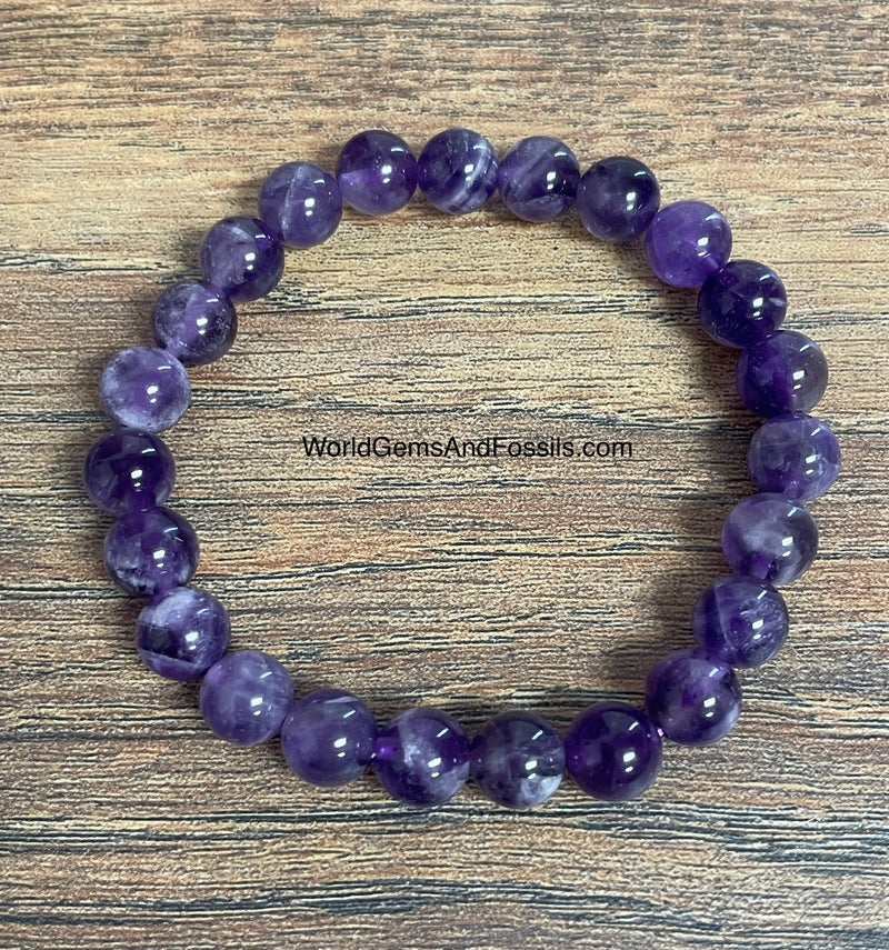 Dream Amethyst Bracelet 8mm  "A" Grade