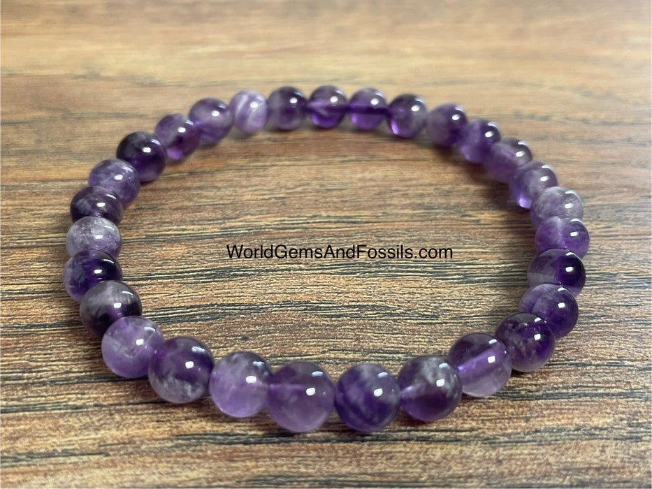 Dream Amethyst Bracelet 6mm  "A" Grade