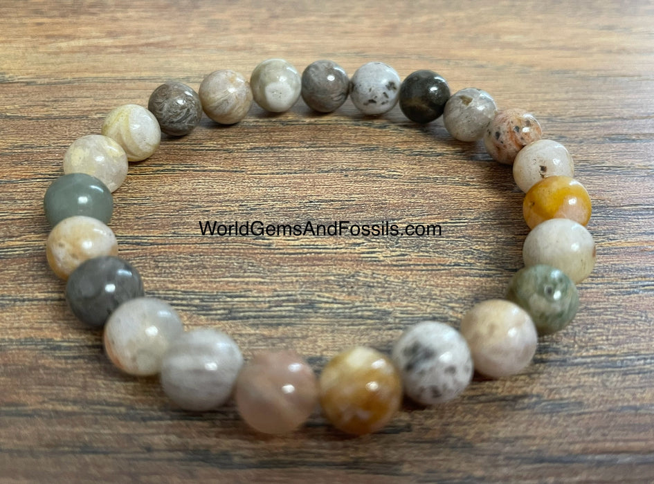 Bamboo Agate Bracelet 8mm