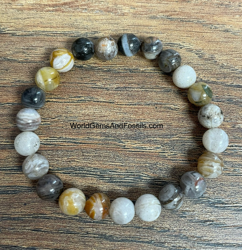 Bamboo Agate Bracelet 8mm