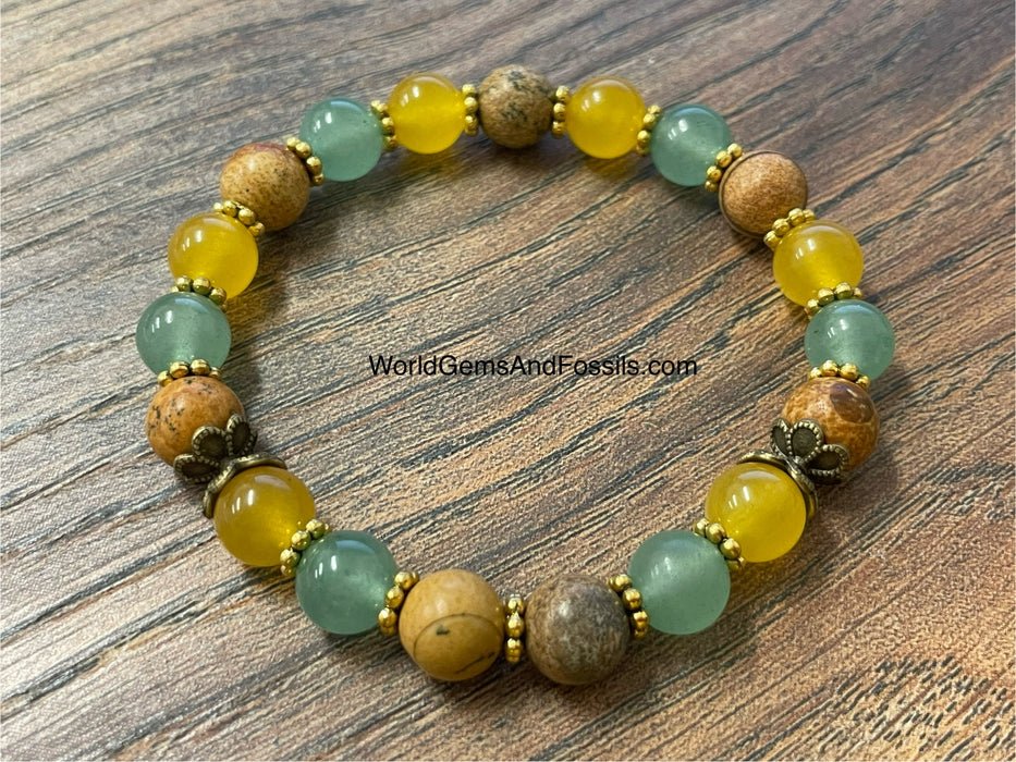 Picture Jasper Green Aventurine Bracelet 8mm