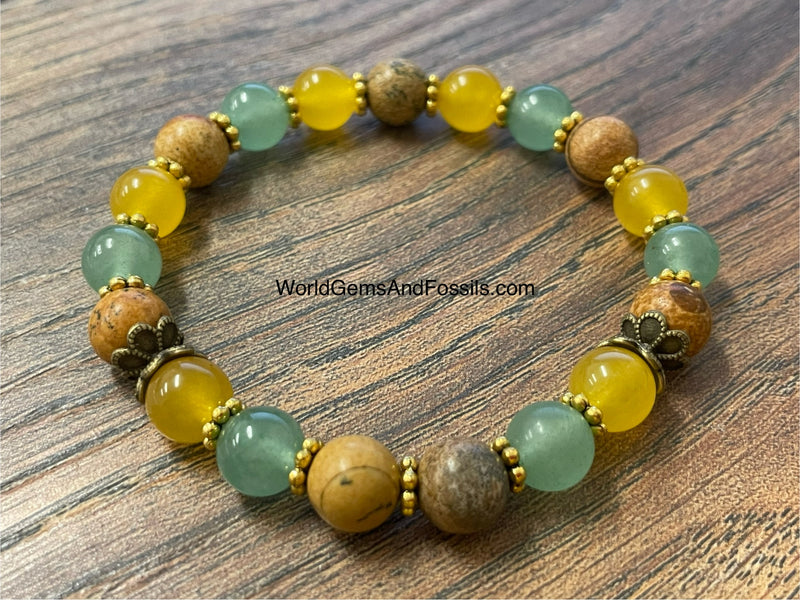 Picture Jasper Green Aventurine Bracelet 8mm