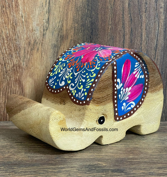 Elephant Cell Phone Holder Hand Painted