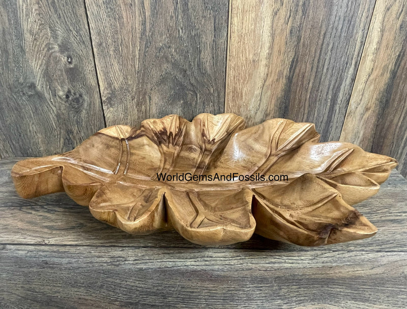 Leaf Wood Bowl 17"