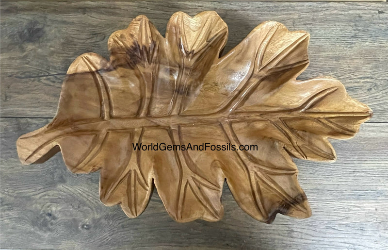 Leaf Wood Bowl 17"