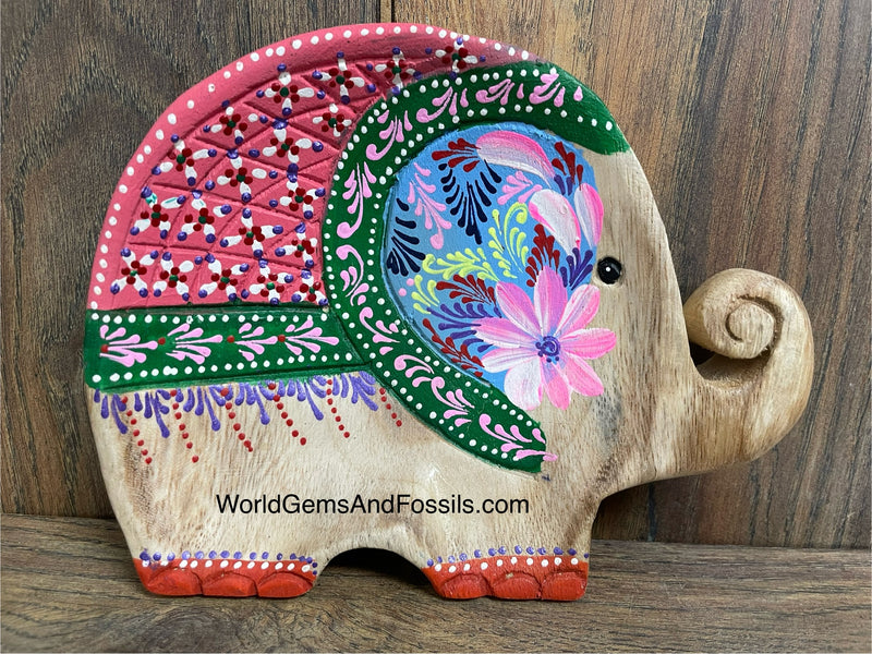 Elephant Plater Hand Painted 7.5"