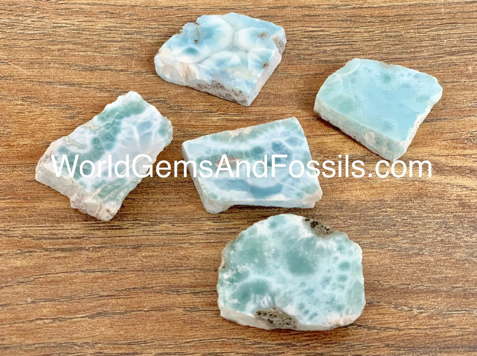 Larimar Slabs Polished On Both Sides 4 oz