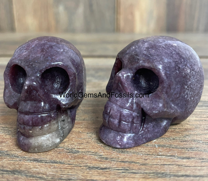 Lepidolite Skull  2"