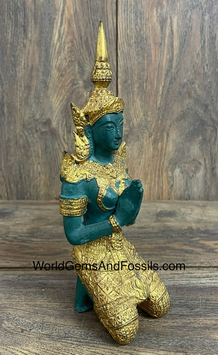 Bronze Sawadika Greeting Statue 9”