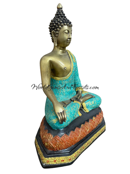 Bronze Buddha Statue 15"