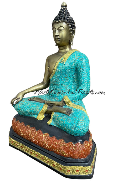 Bronze Buddha Statue 15"