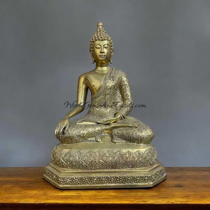 Bronze Buddha Statue 15"