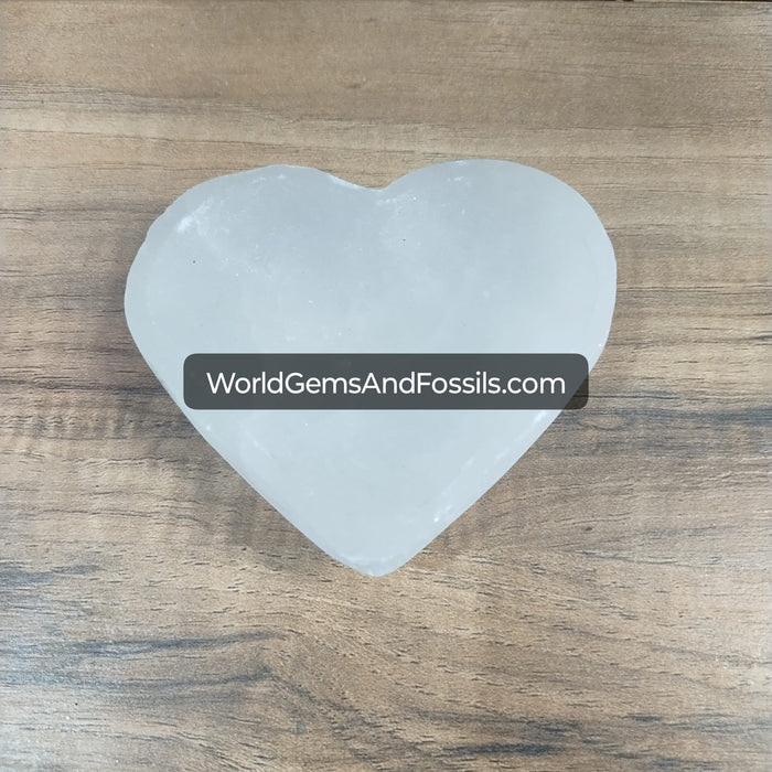 Selenite Bowl Heart 3"