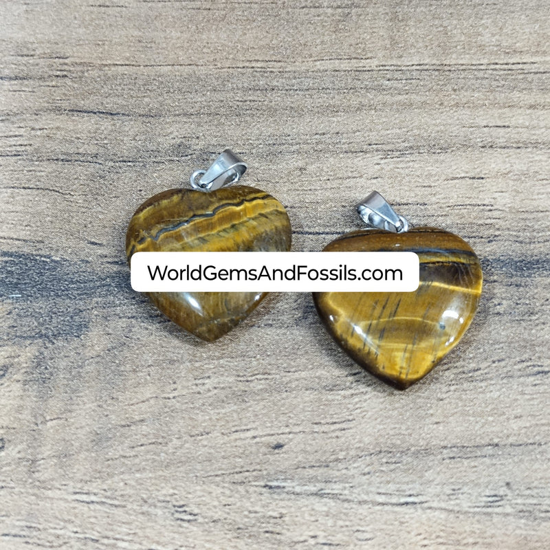 Tiger Eye Heart Pendant