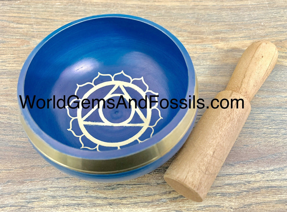 Blue Chakra Singing Bowl 3"