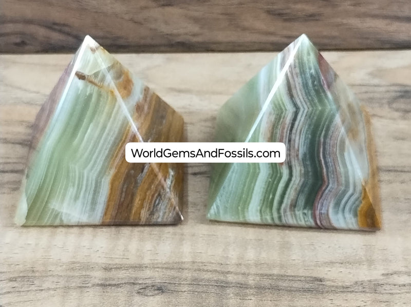 Green Onyx Pyramid 2"