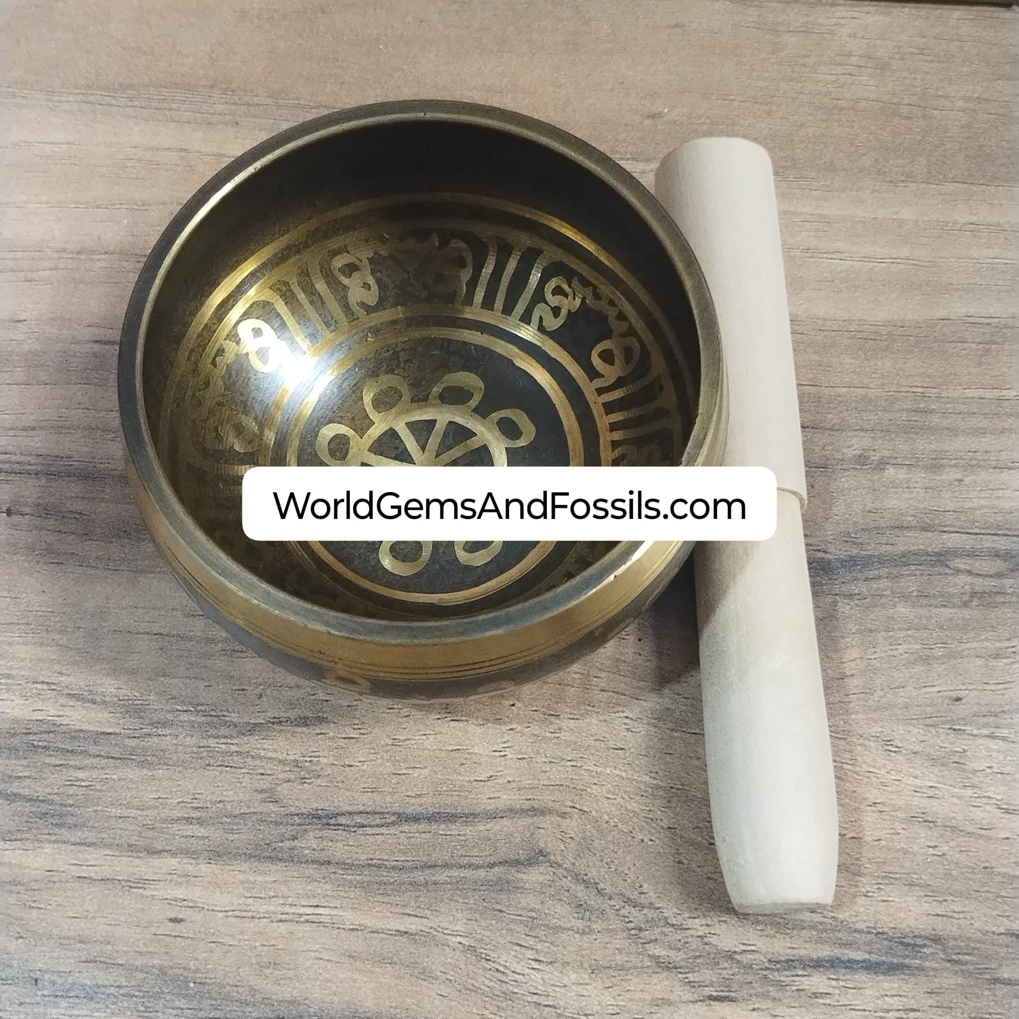 Black Sanskrit Prayer Singing Bowls 5"