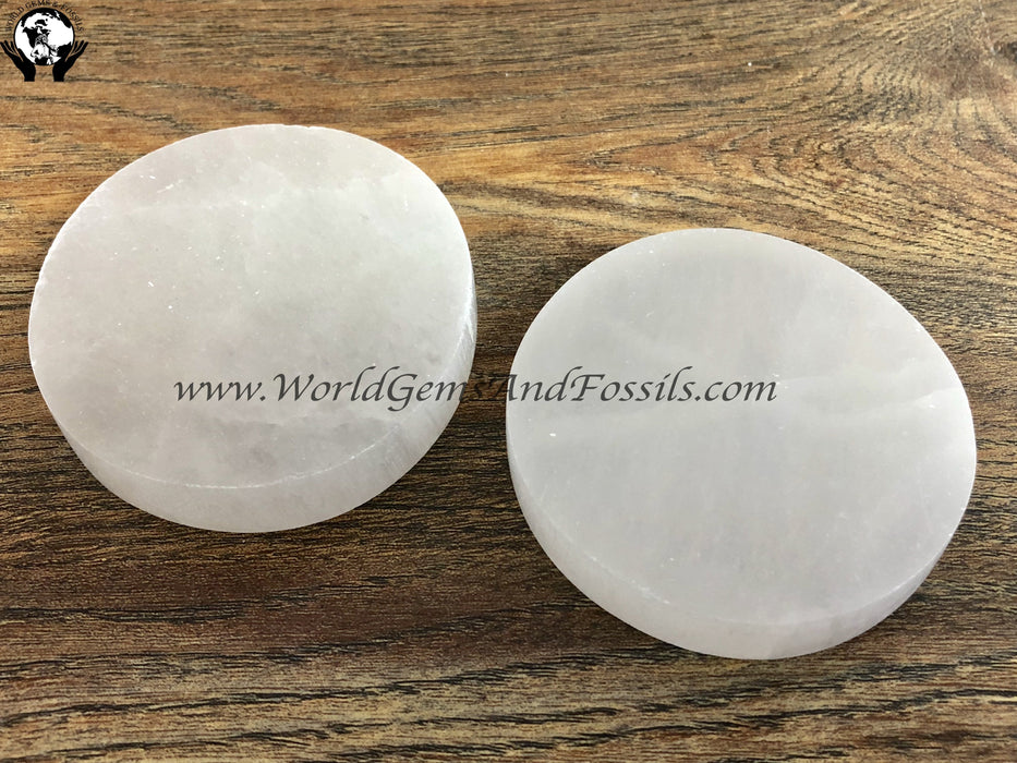 Selenite Plate Circle 2.7"  150pcs/Box