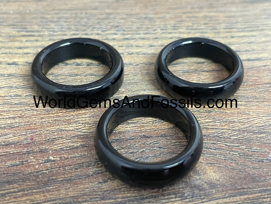 Black Obsidian Ring 5pc