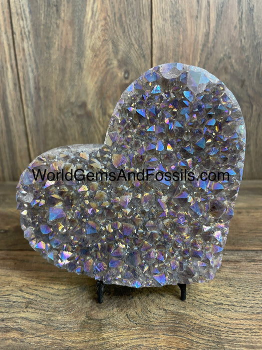 Aura Amethyst Heart 6”  #10