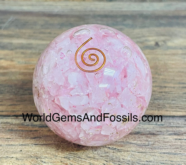 Rose Quartz Orgone Sphere 6cm