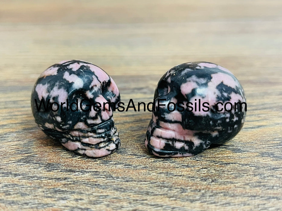 1" Rhodonite Skull