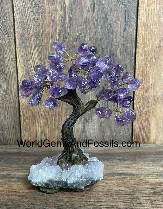 Amethyst Bonsai Tree On Amethyst Base #12