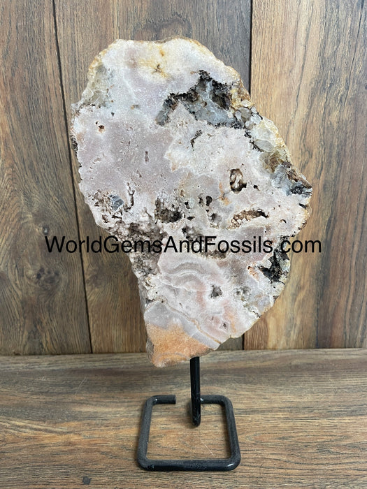 Pink Amethyst On Stand  12” #2