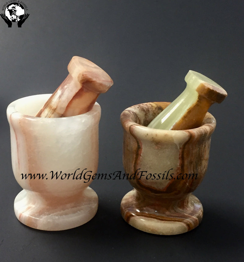 2" Green Onyx Mortar And Pestle