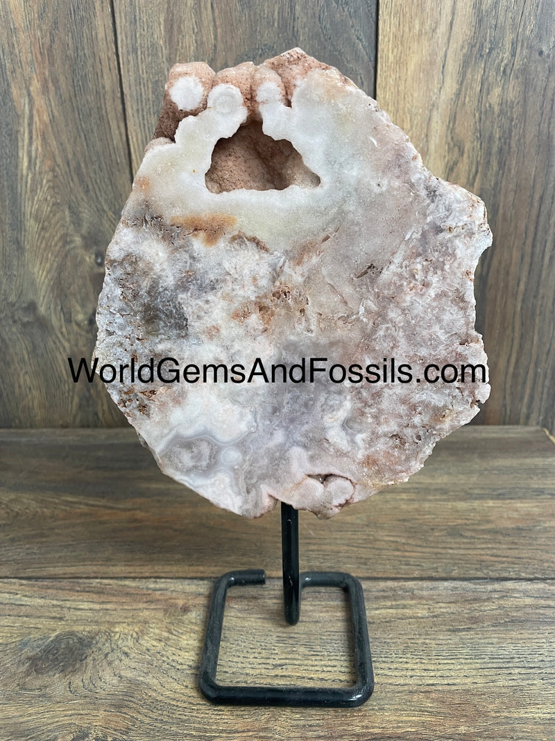 Pink Amethyst On Stand  11”